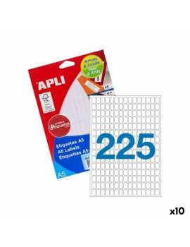 Etiquetas Apli Branco Papel 15 Folhas 8 x 12 mm (10 Unidades)