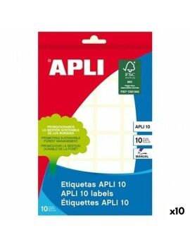 Etiquetas Apli Branco 10 Folhas 22 x 32 mm (10 Unidades)