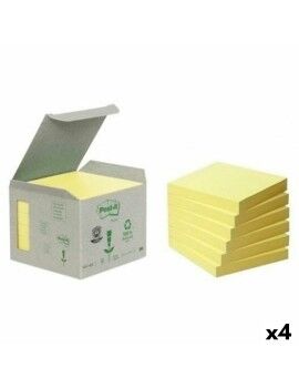 Conjunto de Notas Adesivas Post-it Amarelo 6 Peças 76 x 76 mm (4 Unidades)