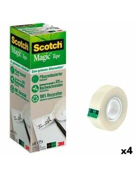 Conjunto de Fitas-Cola Scotch Magic Transparente 9 Peças 19 mm x 33 m (4 Unidades)