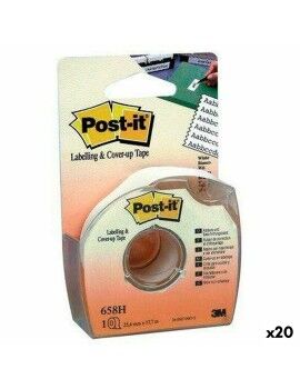 Cinta Adhesiva Post-it 658H Blanco 25,4 mm x 17,7 m (12 Unidades)