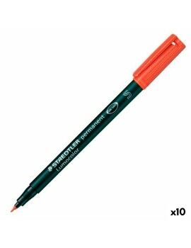 Rotulador permanente Staedtler Lumocolor 313-2 S Rojo (10 Unidades)