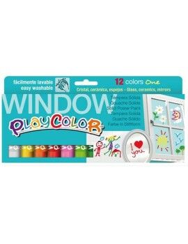 Têmperas sólidas Playcolor 12 Peças Multicolor