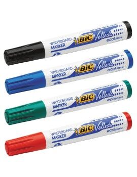 Rotulador para Pizarra Bic Velleda 4 Unidades Blanco (5 Piezas) (4 Unidades)