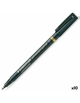 Rotulador permanente Staedtler Lumocolor Special F Negro (10 Unidades)