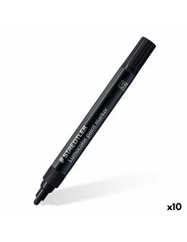 Rotulador permanente Staedtler Lumocolor Negro (10 Unidades)