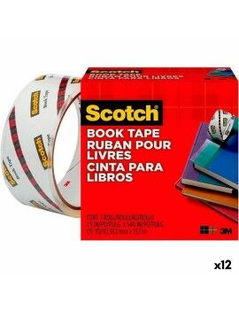 Cinta Adhesiva Scotch 38,1 mm x 13,7 m Transparente Polipropileno (12 Unidades)