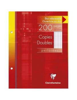 Cuaderno de Notas Clairefontaine Rojo Blanco (Reacondicionado A+)