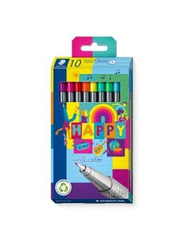 Conjunto de Canetas de Feltro Staedtler Triplus Fineliner 334 10 Peças Multicolor