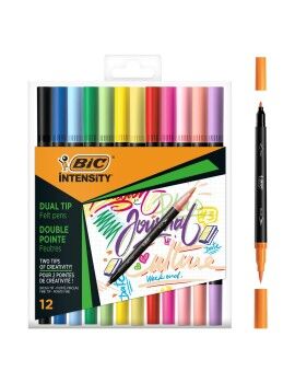 Conjunto de Canetas de Feltro Bic Intensity 12 Peças Multicolor