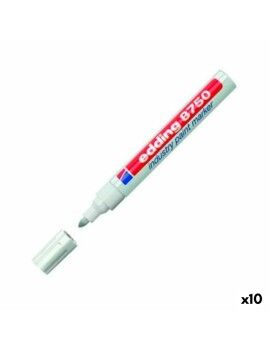 Rotulador permanente Edding 8750 Blanco 10 Piezas (10 Unidades)