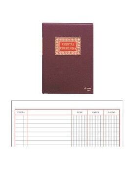 Livro de Contas DOHE 09908 100 Folhas A4 Castanho-avermelhado