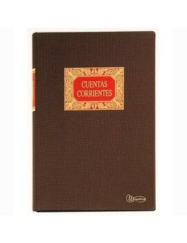 Livro de Contas Miquelrius 4022 Castanho A4 100 Folhas