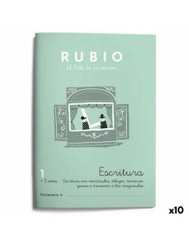 Cuaderno de escritura y caligrafía Rubio Nº1 A5 Español 20 Hojas (10 Unidades)