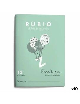 Cuaderno de escritura y caligrafía Rubio Nº13 A5 Español 20 Hojas (10 Unidades)