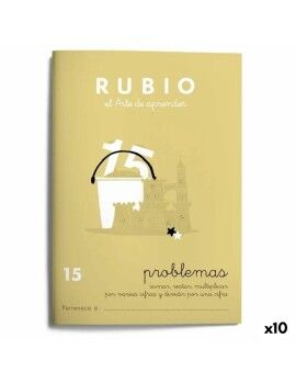 Cuaderno de matemáticas Rubio Nº15 A5 Español 20 Hojas (10 Unidades)