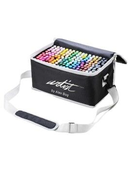 Set de Rotuladores Alex Bog Luxury Canvas Gama Artist 204 Piezas Estuche Multicolor