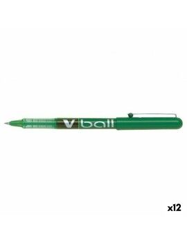 Bolígrafo Roller Pilot V Ball 0,7 mm Verde (12 Unidades)