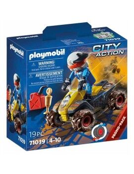 Playset Playmobil City Action Offroad Quad 19 Peças 71039