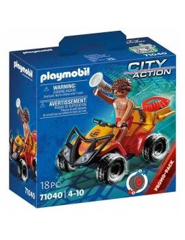 Playset Playmobil City Action Rescue Quad  18 Peças 71040