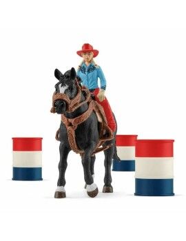 Playset Schleich Cowgirl Barrel Racing Fun