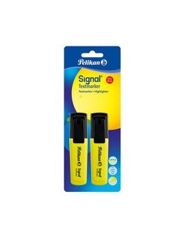 Marcador Fuorescente Pelikan Fluorescente Amarelo (2 Unidades)