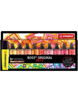 Conjunto de Marcadores Fluorescentes Stabilo Boss Original Arty 10 Peças Multicolor