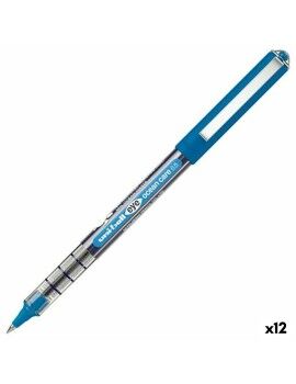 Boligrafo de tinta líquida Uni-Ball Eye Ocean Care Azul 0,5 mm (12 Unidades)