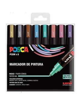 Set de Marcadores Uni-Ball PC-5M/8C 8 Piezas Multicolor