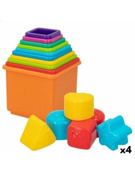 Bloques Apilables PlayGo 16 Piezas 4 Unidades 10,5 x 9 x 10,5 cm