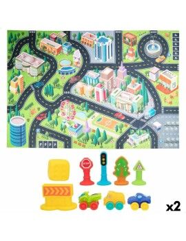 Alfombra de juego Colorbaby Ciudad Plástico (2 Unidades)