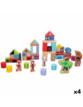 Playset Spidey Amazing Friends 50 Peças 4 Unidades 8 x 9,5 x 1,5 cm