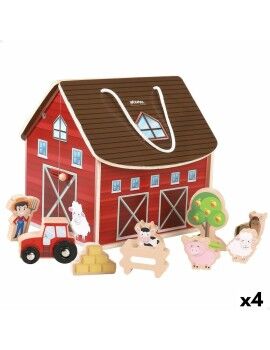 Playset Woomax Granja 9 Piezas 4 Unidades 19 x 18 x 19 cm