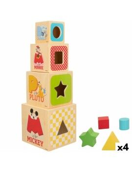 Bloques Apilables Disney 8 Piezas 4 Unidades 12,2 x 12,2 x 12,2 cm