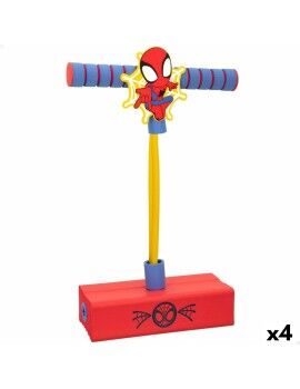 Saltador pogo Spider-Man 3D Rojo Infantil (4 Unidades)