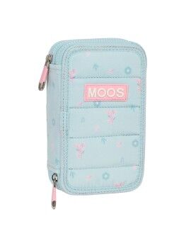 Plumier Doble Moos Garden Turquesa 12.5 x 19.5 x 4 cm (28 piezas)