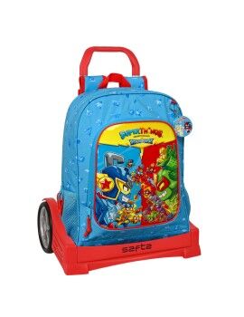 Mochila Escolar con Ruedas SuperThings Rescue force 32 x 42 x 14 cm Azul