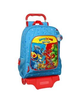 Mochila Escolar con Ruedas SuperThings Rescue force 32 x 42 x 14 cm Azul