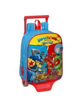 Mochila Escolar con Ruedas SuperThings Rescue force Azul 22 x 27 x 10 cm