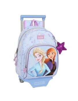 Mochila Escolar com Rodas Frozen Believe Lilás 28 x 34 x 10 cm