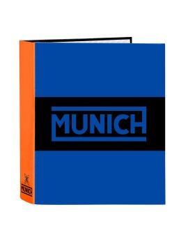 Carpeta de anillas Munich Submarine Azul eléctrico A4 27 x 33 x 6 cm