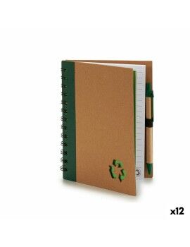 Libreta de Anillas con Bolígrafo Cartón Reciclado 1 x 18 x 14 cm (12 Unidades)