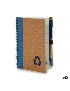 Caderno de Argolas com Caneta Cartão Reciclado 1 x 16 x 12 cm (12 Unidades)