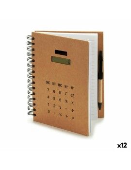 Caderno de Argolas com Caneta Calculadora 2,5 x 21 x 18 cm (12 Unidades)