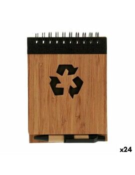 Caderno de Argolas com Caneta Bambu 1 x 10 x 13 cm (24 Unidades)