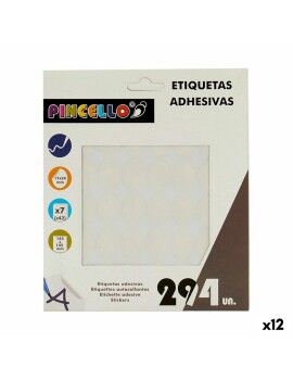 Etiquetas adhesivas Blanco 17 x 24 mm Ovalado (12 Unidades)