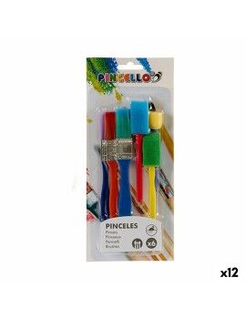 Pinceles Multicolor Set Esponja (12 Unidades)