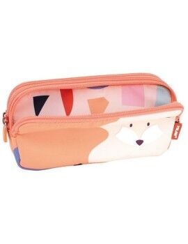 Estuche Escolar Milan Animals Naranja 20 x 11 x 6,5 cm