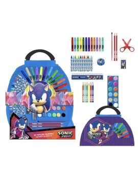 Set de Papelaria Sonic Mala Azul escuro