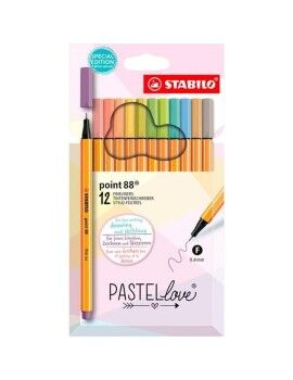 Rotuladores Stabilo Pastel 0,4 mm (12 Peças)